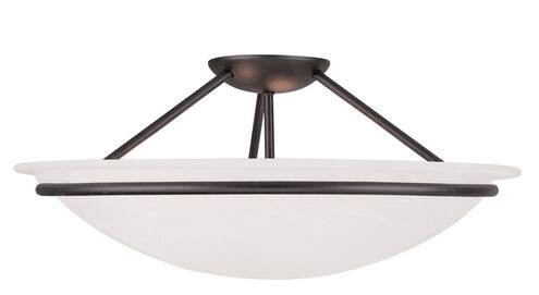 Newburgh 3 Light 20 inch Black Semi-Flush Mount Ceiling Light