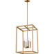 Moffet Street LED 15.5 inch Satin Brass Foyer Pendant Ceiling Light, Medium