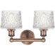 Niagra 2 Light 15.5 inch Antique Copper Bath Vanity Light Wall Light