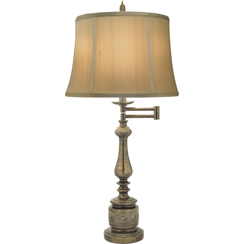 Ellie 34 inch 150 watt Tortoise Shell Table Lamp Portable Light