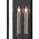 Tanzy 2 Light 23.75 inch Midnight Black Outdoor Wall Sconce, Medium