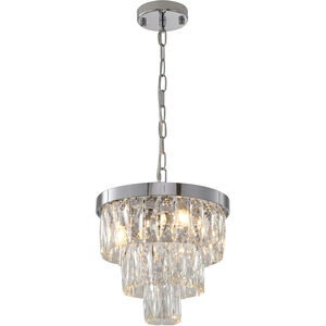 Canada 3 Light 11.8 inch Chrome Chandelier Ceiling Light