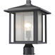 Aspen 1 Light 16.25 inch Black Outdoor Post Mount Fixture