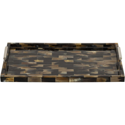 Horn Brown with Stainless Steel Tray in Brown and Stainless Steel