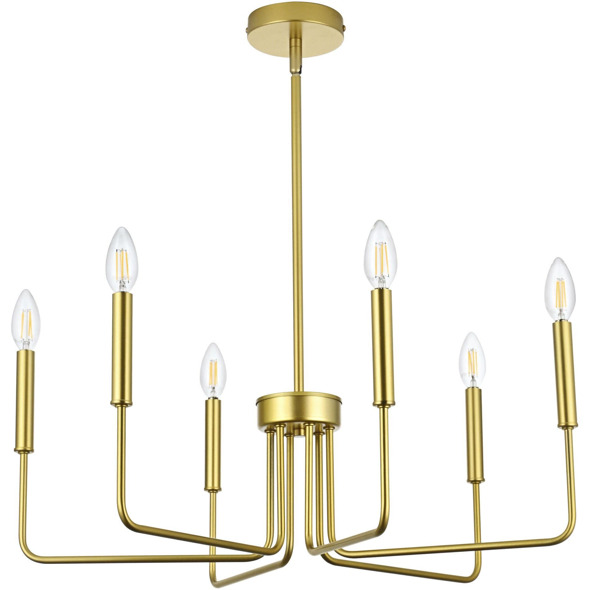 Willa 6 Light 26 inch Brass Pendant Ceiling Light