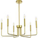 Willa 6 Light 26 inch Brass Pendant Ceiling Light