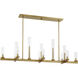 Carina 13 Light 47.5 inch Warm Brass Linear Chandelier Ceiling Light