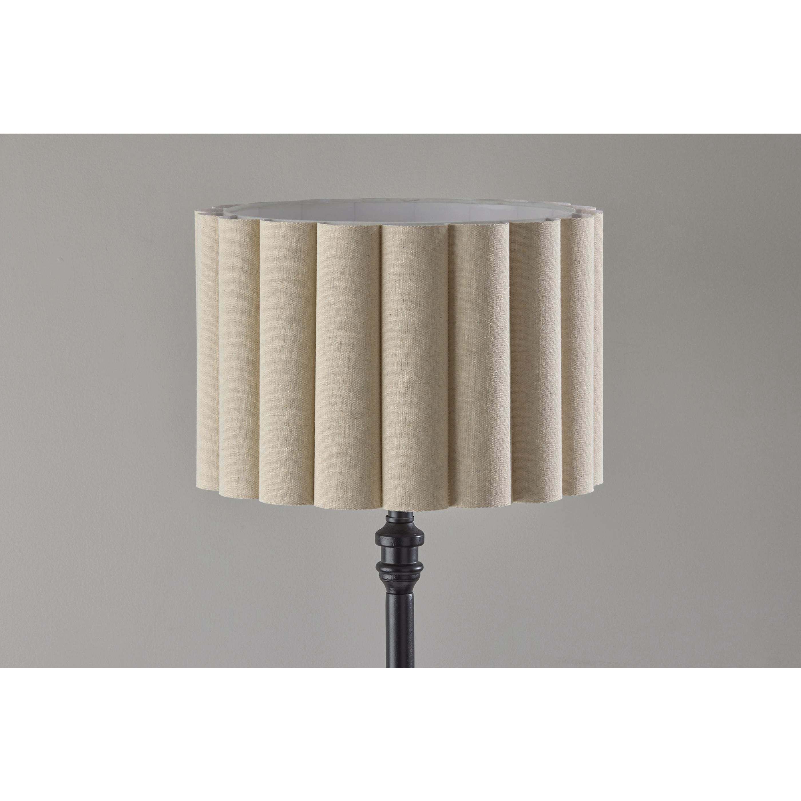 Claret 59.75 inch 150.00 watt Black Wood Floor Lamp Portable Light