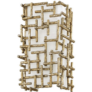 Farrah LED 7 inch Burnished Gold Sconce Wall Light