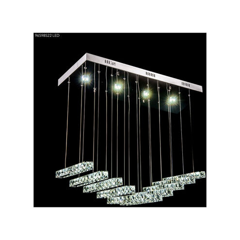 Galaxy LED 12 inch Silver Acrylic Chandelier Ceiling Light
