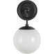 Alora Mood Fiore 1 Light 6 inch Matte Black Bath Vanity Light Wall Light