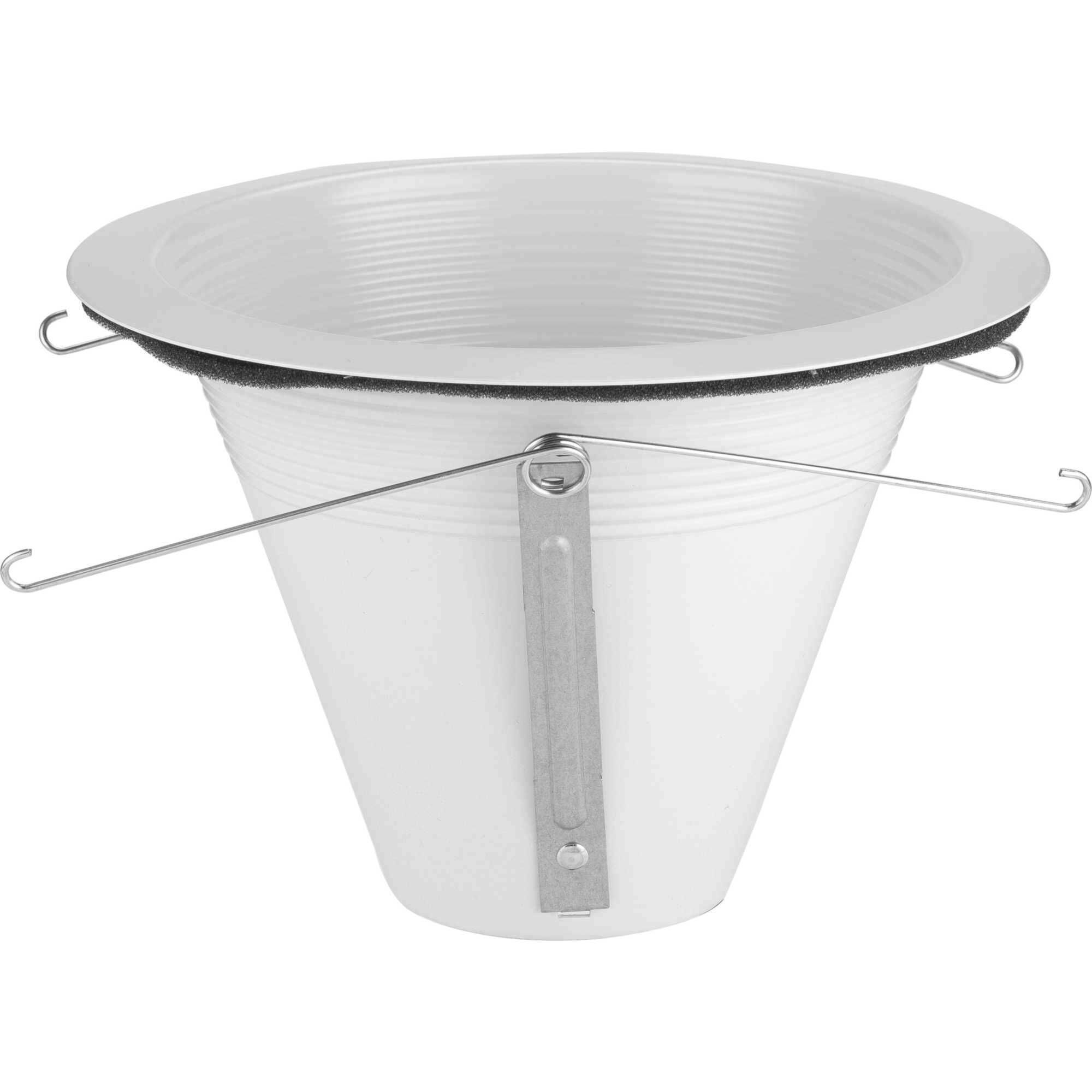 6in Recessed Trim PAR38 Satin White Step Baffle Trim