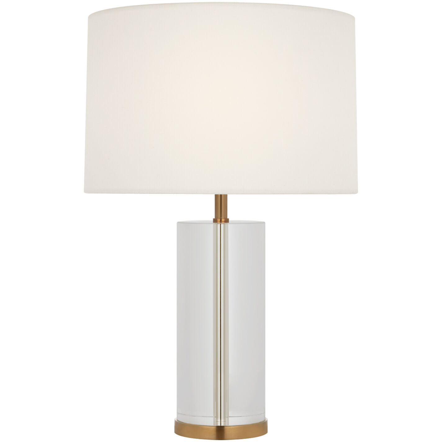 AERIN Lineham 16 inch 2.00 watt Crystal and Hand-Rubbed Antique Brass Cordless Accent Lamp Portable Light