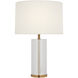 AERIN Lineham 16 inch 2.00 watt Crystal and Hand-Rubbed Antique Brass Cordless Accent Lamp Portable Light
