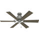 Gilrock 52 inch Matte Silver with Light Gray Oak/Warm Grey Oak Blades Ceiling Fan