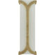 Carthay 2 Light 8 inch Natural/Dark Contemporary Gold Leaf Wall Sconce Wall Light