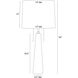 Sidney 34 inch 60.00 watt Natural Travertine and Bronze Table Lamp Portable Light