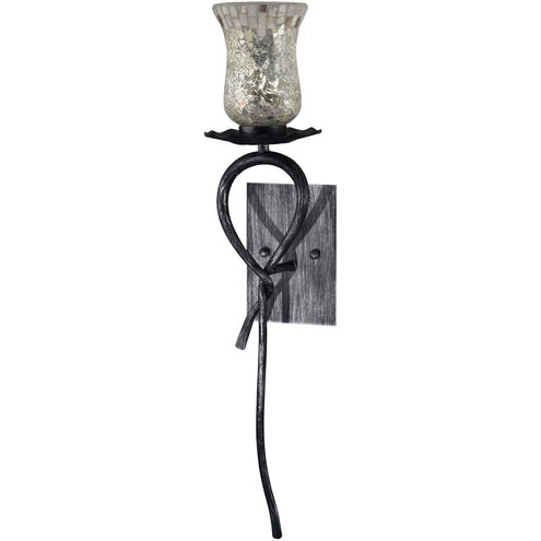 Springdale LED 6 inch Silver and Black Wall Sconce Wall Light