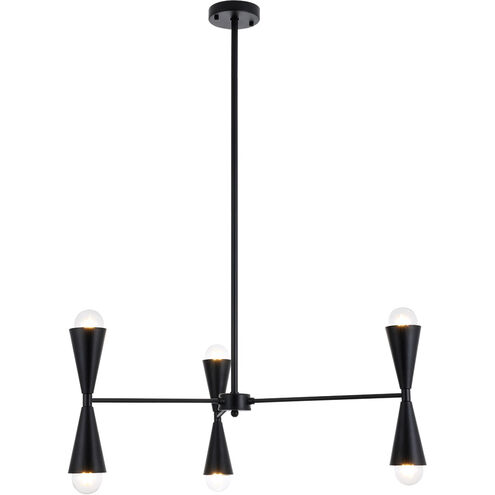 Cade 6 Light 34 inch Black Pendant Ceiling Light