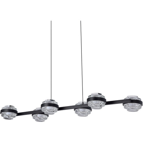 Milano Series Linear Chandelier Ceiling Light in Black, Artisan Collection
