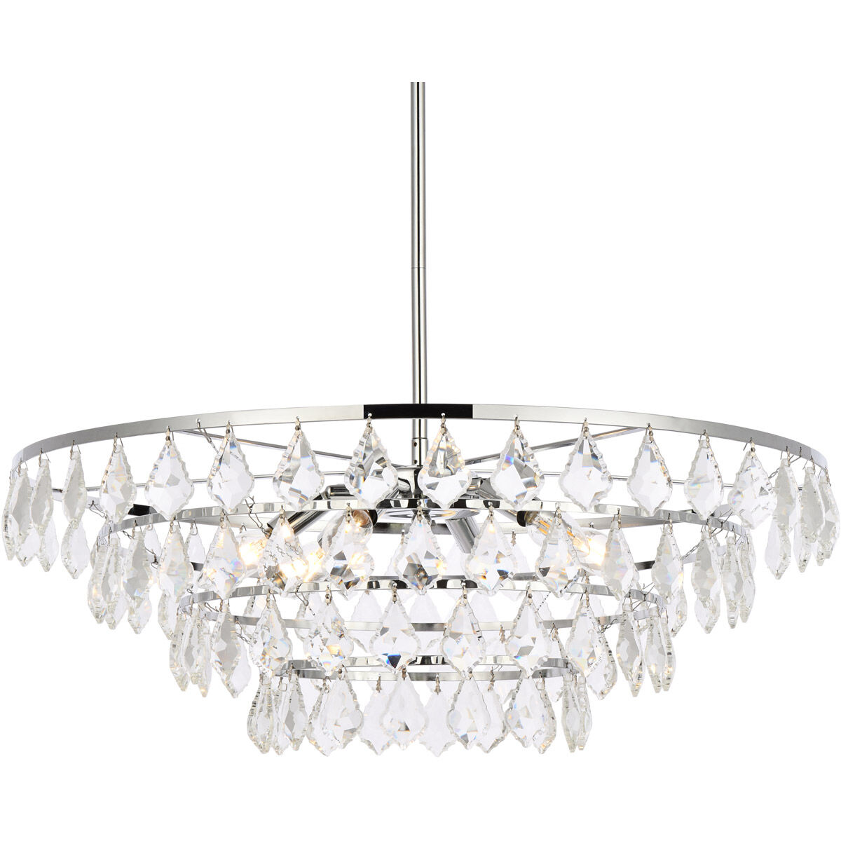 Ella 6 Light 28 inch Chrome Pendant Ceiling Light