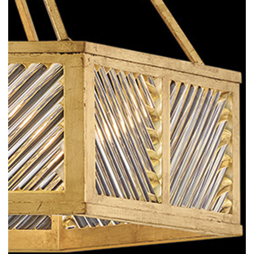 Lisa McDennon Sura 6 Light 35 inch Distressed Brass Chandelier Ceiling Light, Drum