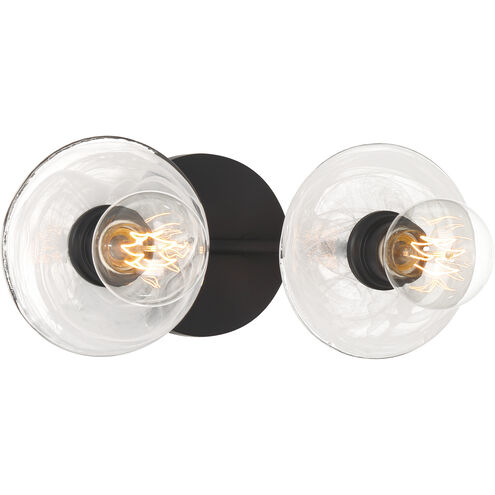 Vapors 2 Light 14.75 inch Coal Bath Light Wall Light