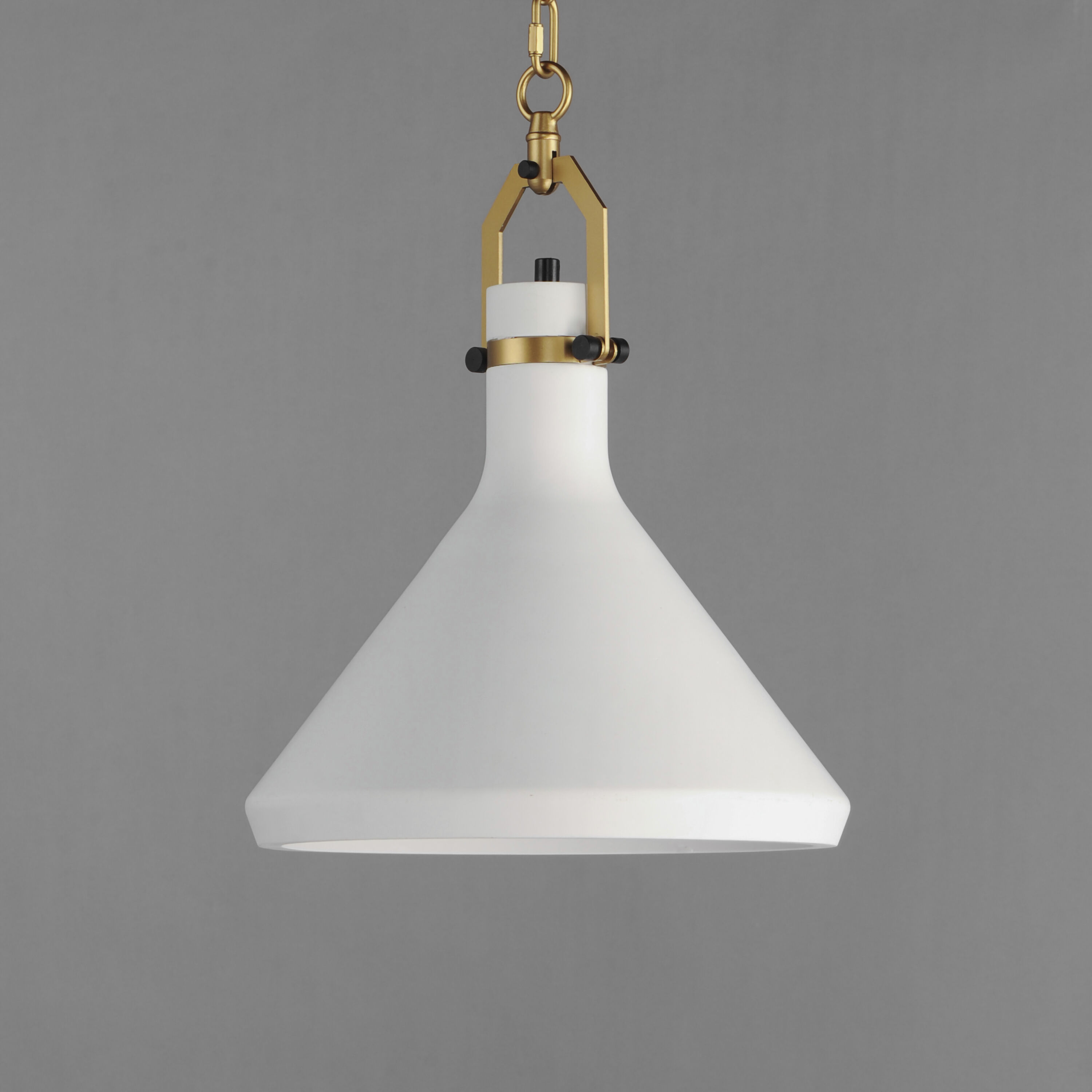 Lumi 1 Light 13 inch Satin Brass Single Pendant Ceiling Light