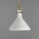Lumi 1 Light 13 inch Satin Brass Single Pendant Ceiling Light