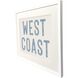East Coast / Gulf Coast / West Coast Blue and Beige and White Framed Art, Propac