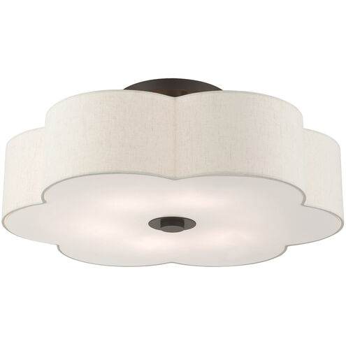 Solstice 6 Light 28 inch English Bronze Semi Flush Ceiling Light