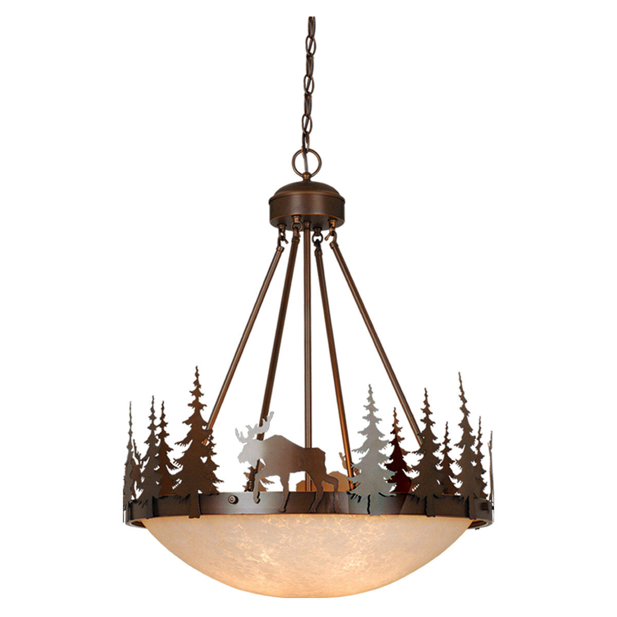 Yellowstone 4 Light 24 inch Burnished Bronze Pendant Ceiling Light
