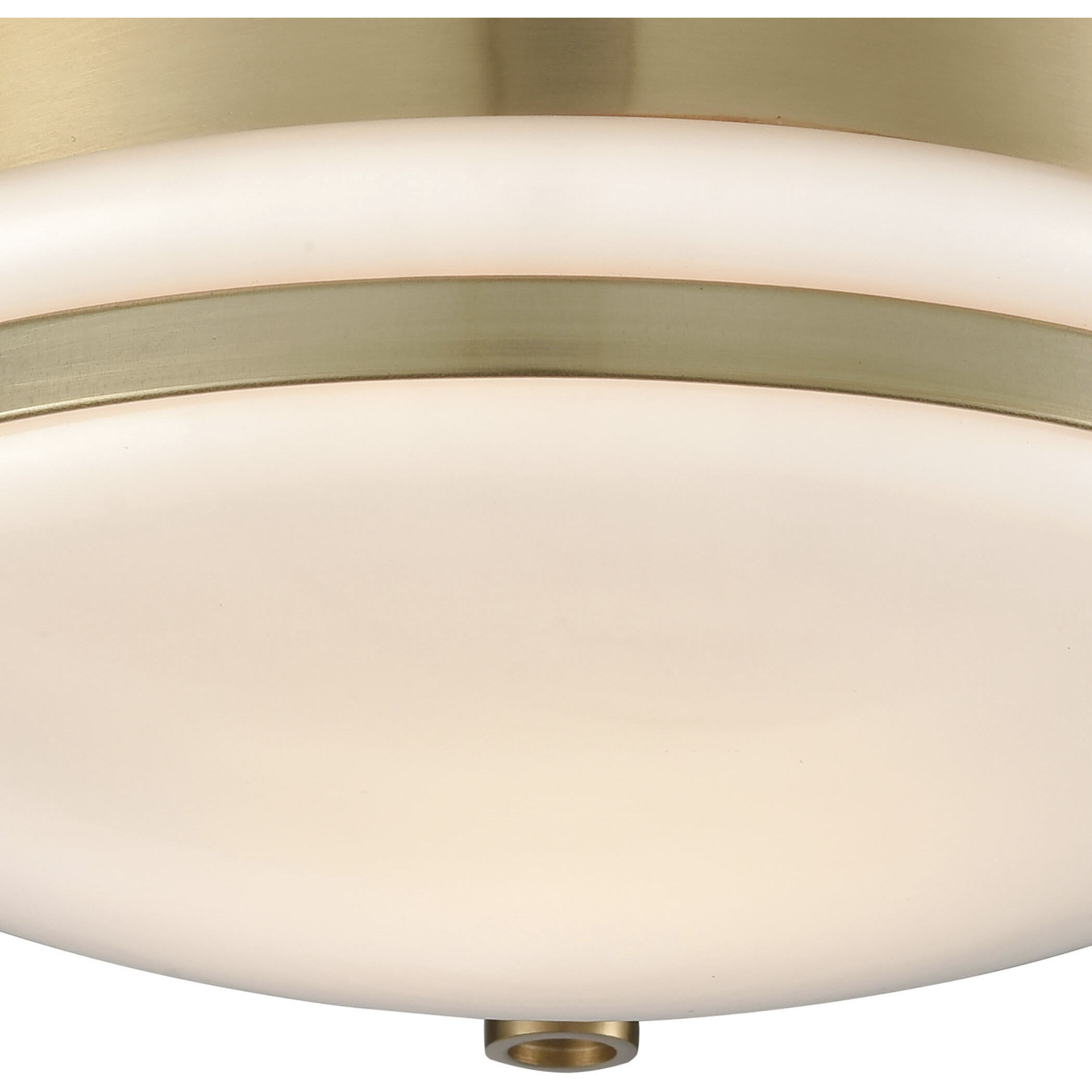 Riley 1 Light 10 inch Satin Brass Flush Mount Ceiling Light