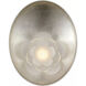 Barbara Barry Petaluma LED 10.5 inch Matte White and Burnished Silver Leaf ADA Reflector Sconce Wall Light