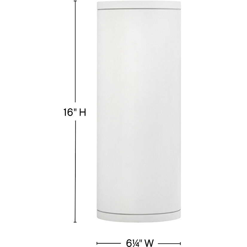 Silo 2 Light 16 inch Textured White Outdoor Wall Mount