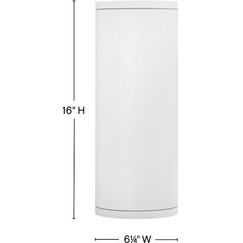 Silo 2 Light 16 inch Textured White Outdoor Wall Mount