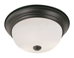 Bowers 2 Light 11 inch Rubbed Oil Bronze Flushmount Ceiling Light