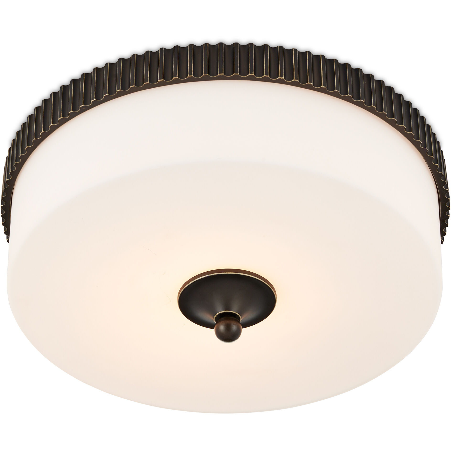 Bryce 1 Light 16.25 inch Oil Rubbed Bronze/White Flush Mount Ceiling Light, Barry Goralnick Collection