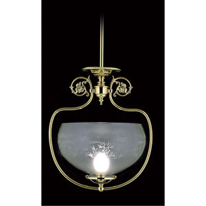 Chancery 1 Light 15 inch Polished Brass Pendant Ceiling Light