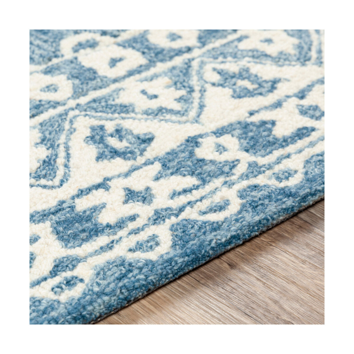 Granada 90 X 60 inch Pale Blue/Beige/Sky Blue Rugs
