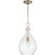 Brentwood 1 Light 9.75 inch Aged Brass Pendant Ceiling Light