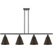 Ballston Cone LED 48 inch Oil Rubbed Bronze Island Light Ceiling Light