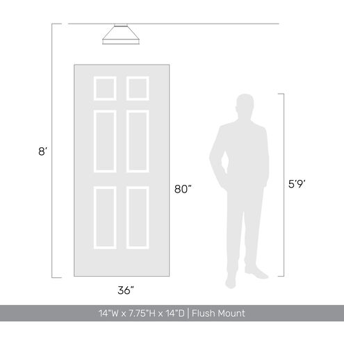 Jasper 3 Light 14 inch Antique Black Iron Flush Mount Ceiling Light