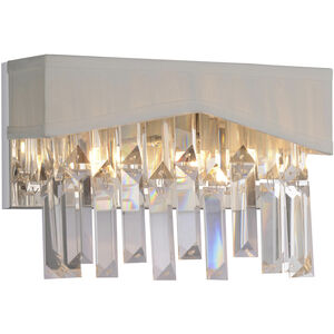 Havely 2 Light 10 inch Chrome Wall Light
