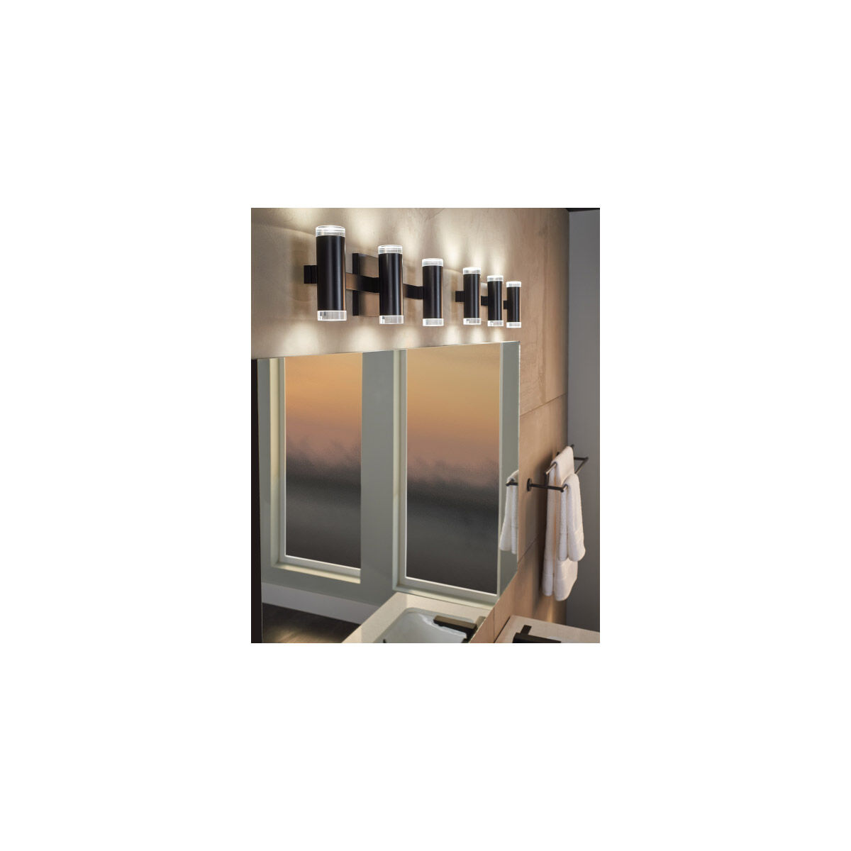 Sean Lavin Dobson II LED 19.5 inch Matte Black Bath Light Wall Light in LED 90 CRI 3000K 277V, 3-Lite Shallow, Integrated LED