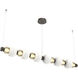 Torno Mandrel LED 72.6 inch Flat Bronze with Chalk Linear Chandelier Ceiling Light