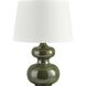 Noma 30.5 inch 150 watt Dark Green Reactive and Antique Brass Table Lamp Portable Light