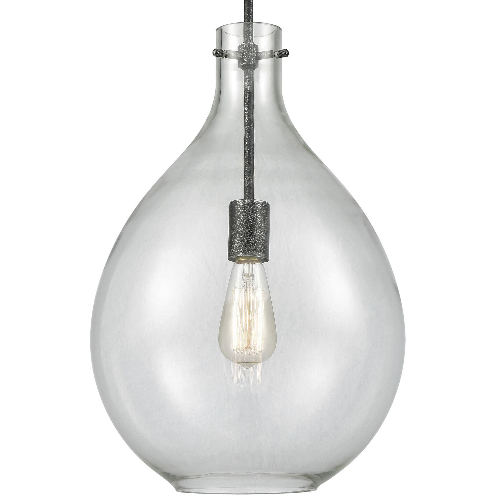 Sunderland 1 Light 12 inch Silvered Graphite Mini Pendant Ceiling Light