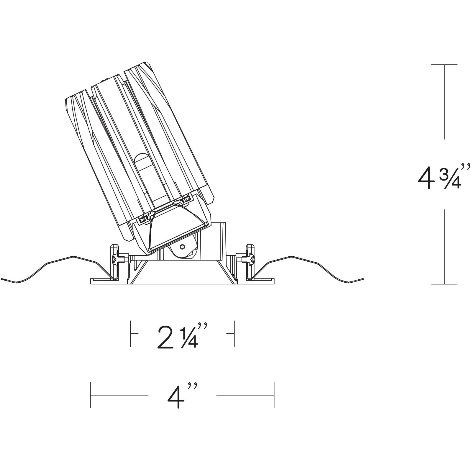 FQ Integrated LED Black Recessed Trim in 1800-3000K, 2" LED