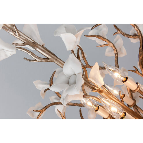 Lily 4 Light 18.5 inch Enchanted Silver Leaf Pendant Ceiling Light in 26.69